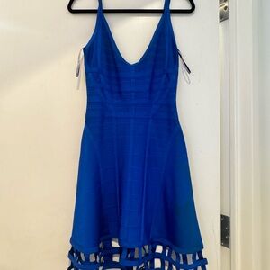 Herve Leger Vibrant Blue Midi Dress